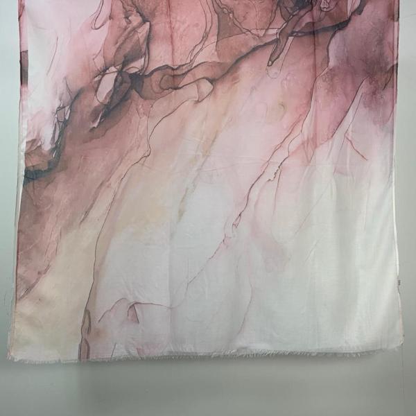 Ethereal Rose Marble Abstract Scarf