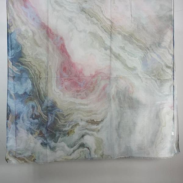 Desert Rose & Azure Cotton Scarf