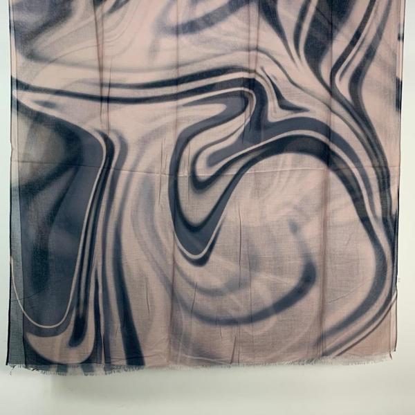 Pink and Black Abstract Marble Print Scarf