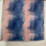 navy and pink watercolor vela style scarf